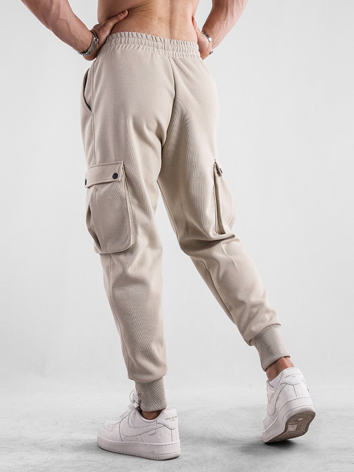 Comfy High Rib Cargo Sweatpant Jogger All Season Essential