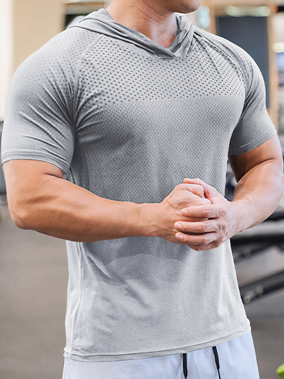 Men's Core Hooded Performance Shirt-Short Sleeve