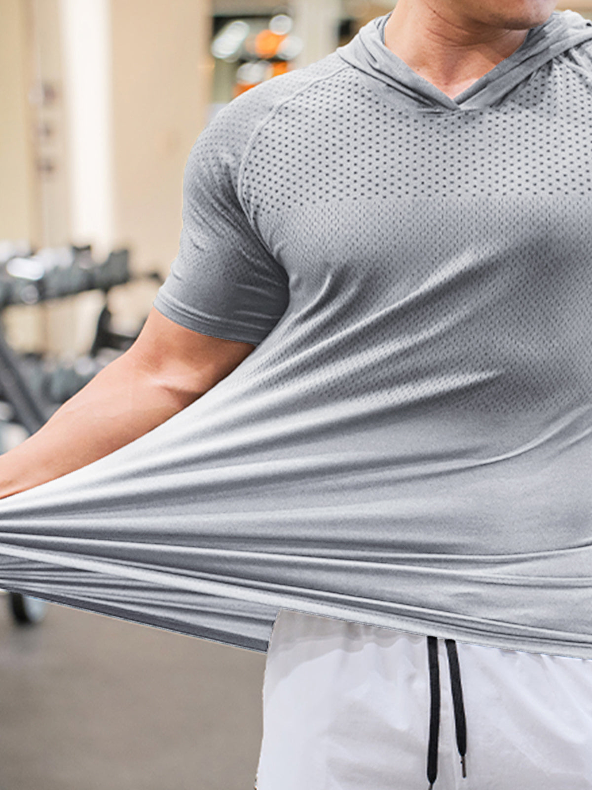 Men's Core Hooded Performance Shirt-Short Sleeve