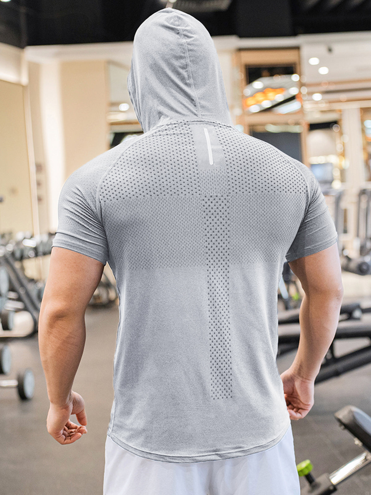 Men's Core Hooded Performance Shirt-Short Sleeve