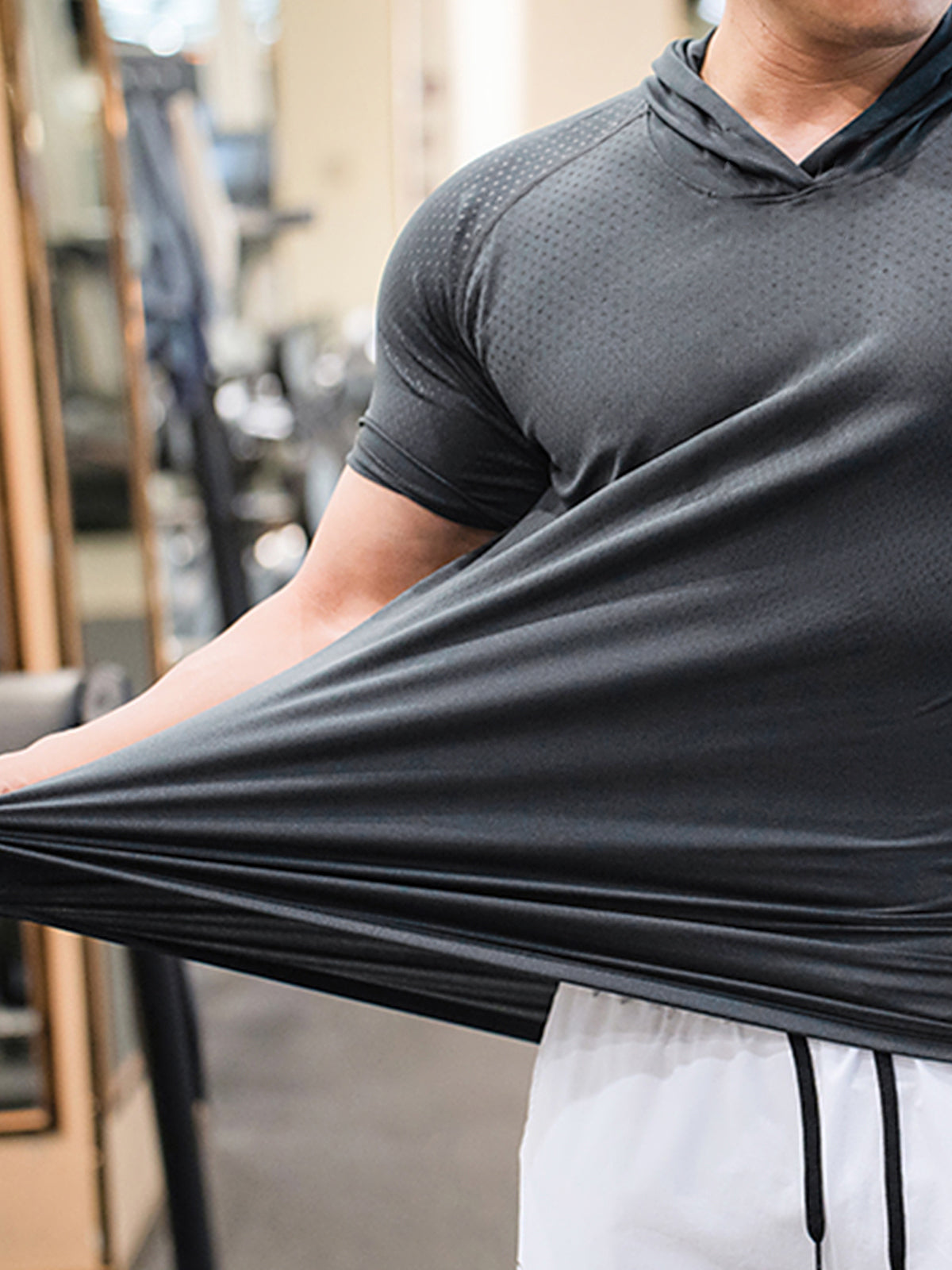 Men's Core Hooded Performance Shirt-Short Sleeve