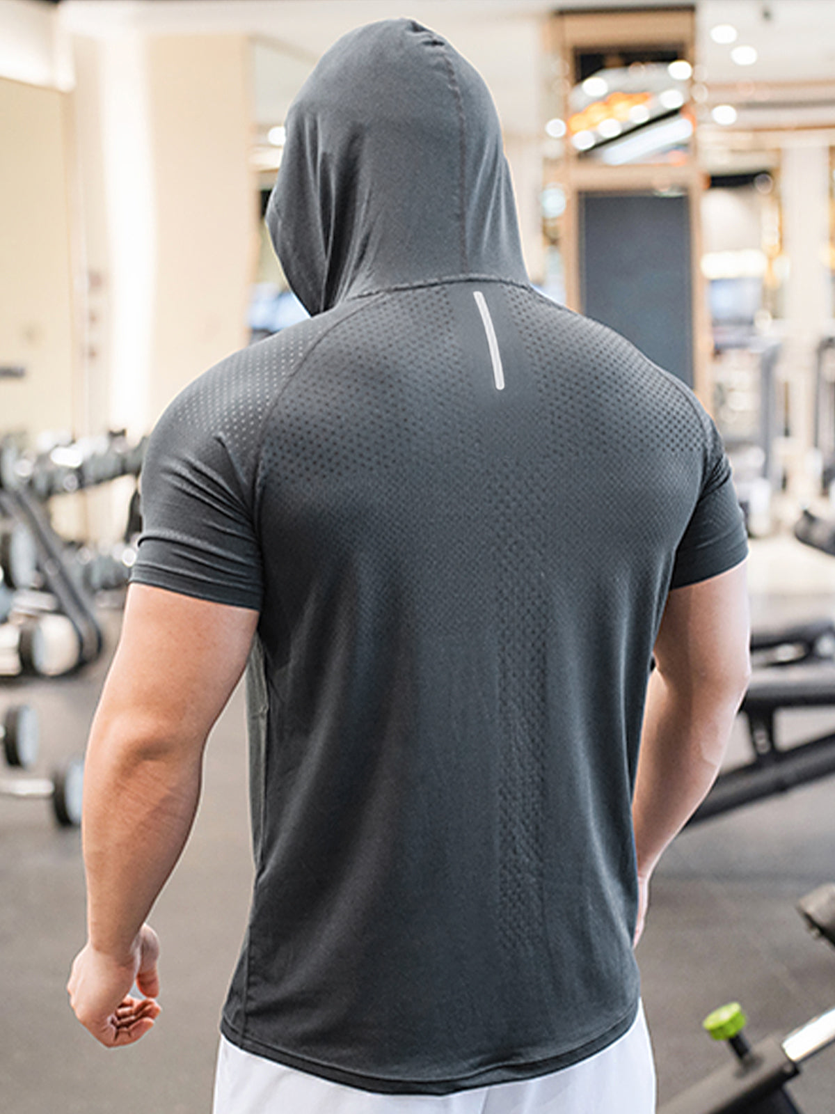 Men's Core Hooded Performance Shirt-Short Sleeve
