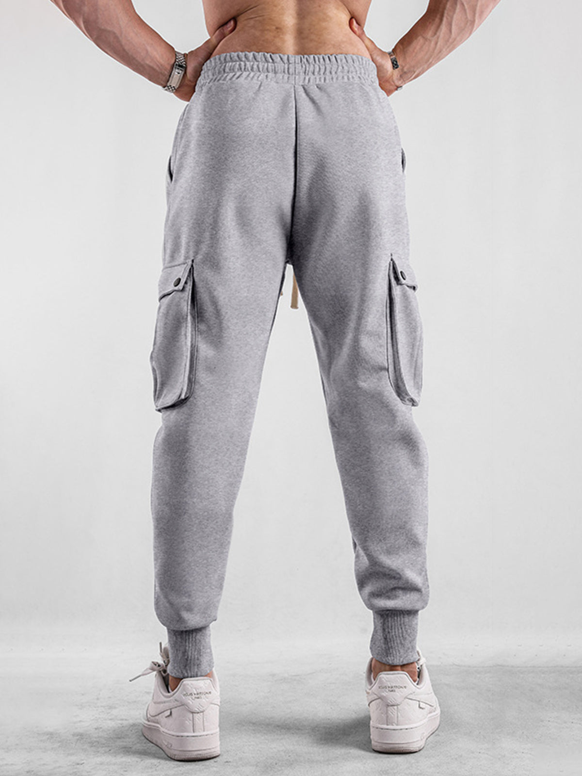Comfy High Rib Cargo Sweatpant Jogger All Season Essential