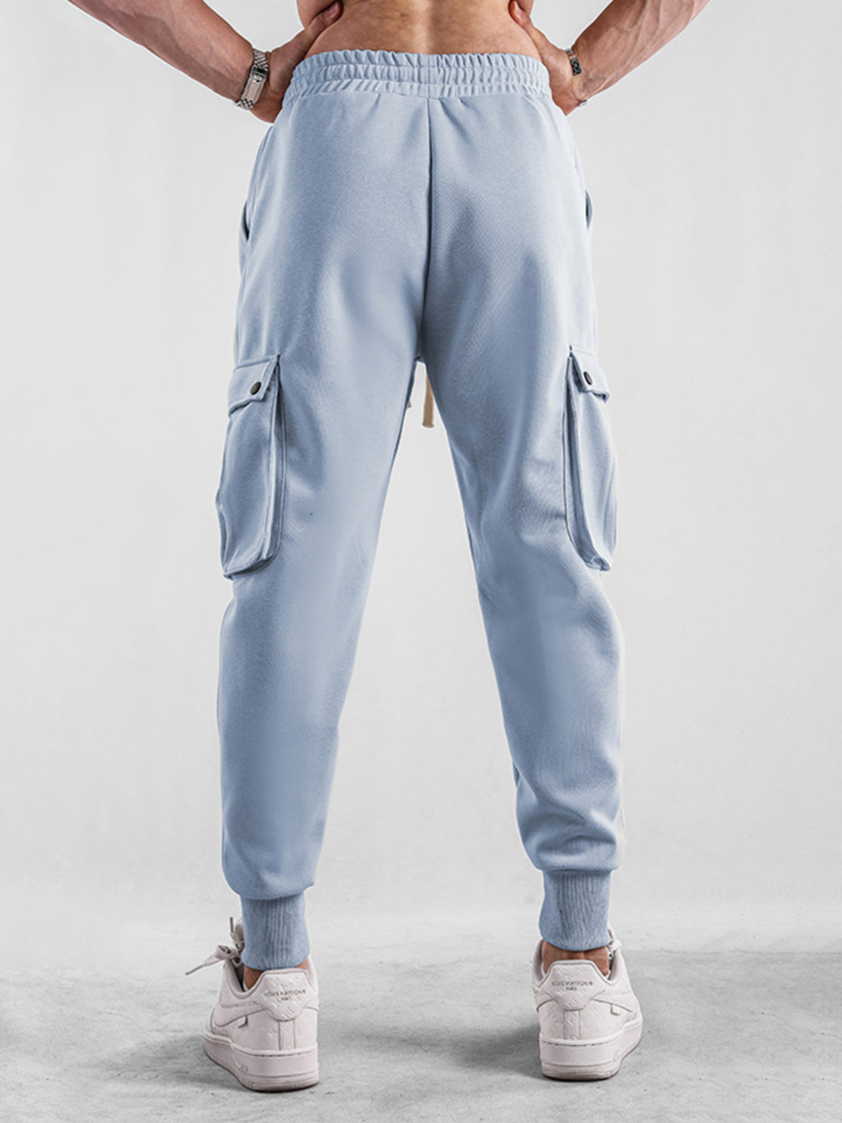 Comfy High Rib Cargo Sweatpant Jogger All Season Essential