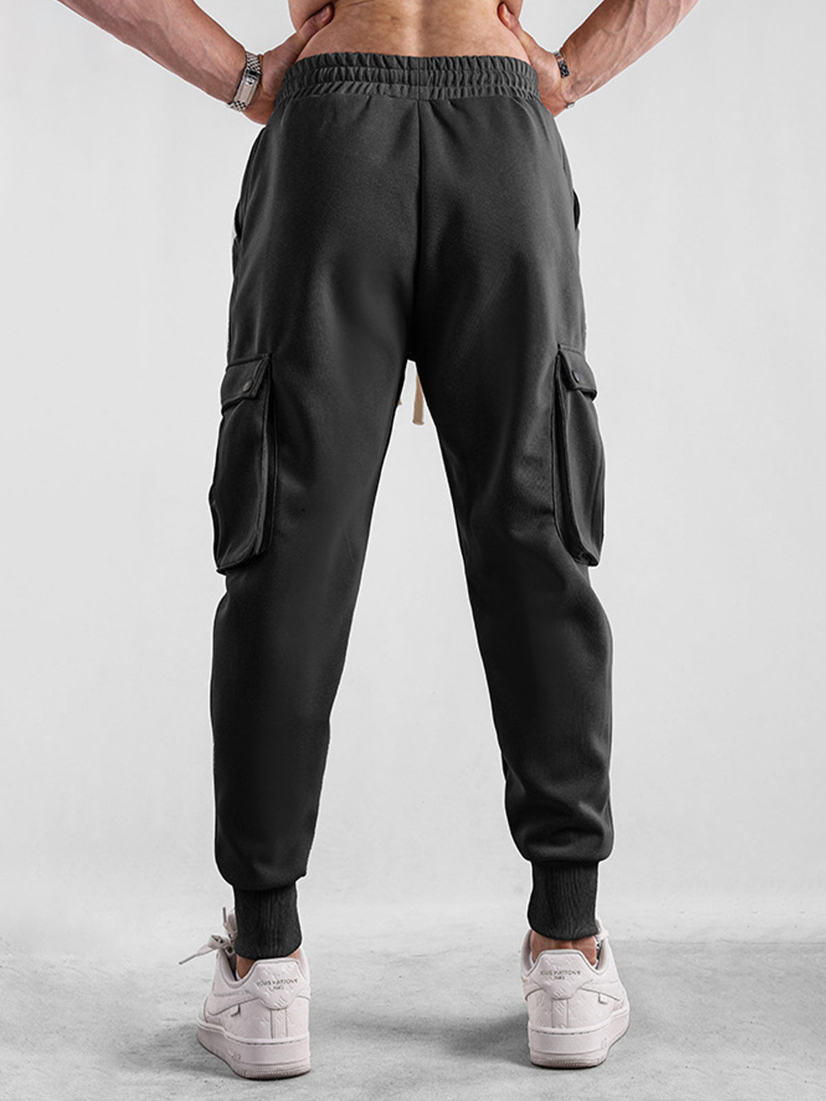 Comfy High Rib Cargo Sweatpant Jogger All Season Essential