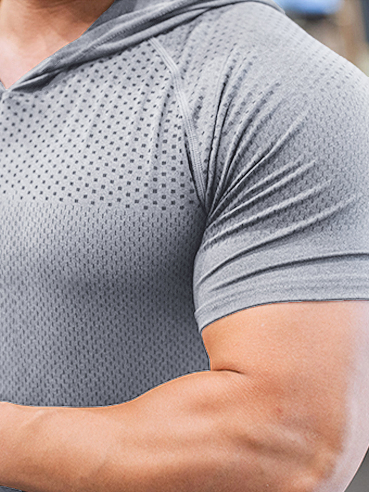 Men's Core Hooded Performance Shirt-Short Sleeve