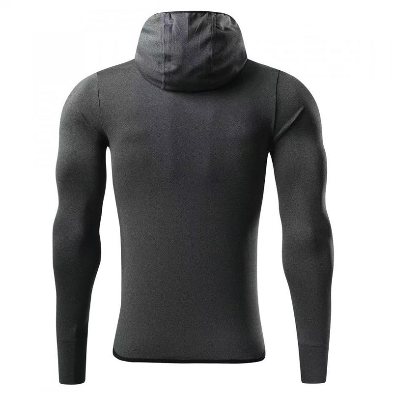 Men’s Long-Sleeve Hooded Active T-Shirt