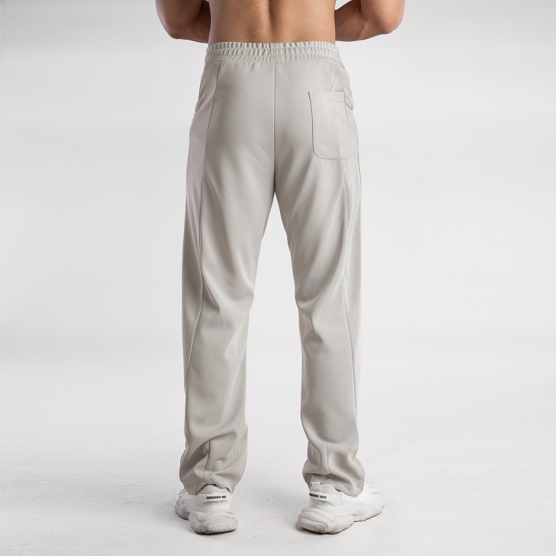 Men’s Casual Spliced Straight-Leg Sweatpants