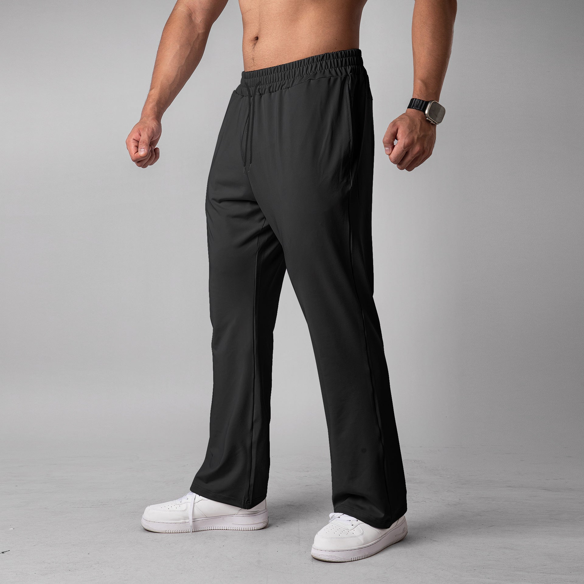 Men’s Quick-Dry Loose Fit Athletic Pants with Drawstring