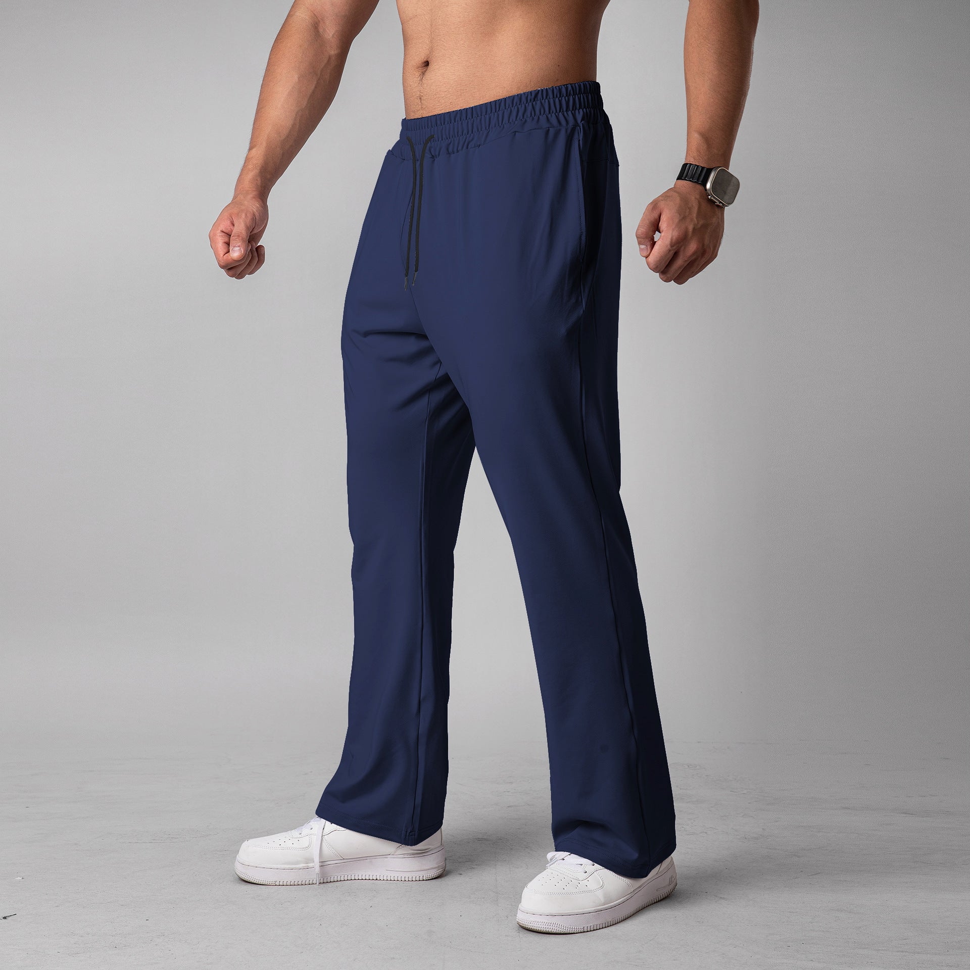 Men’s Quick-Dry Loose Fit Athletic Pants with Drawstring