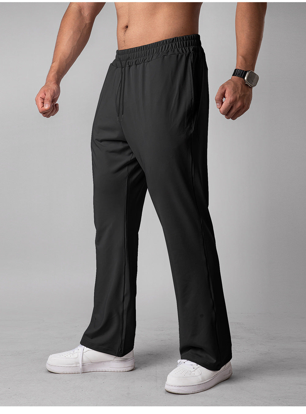 Men’s Quick-Dry Loose Fit Athletic Pants with Drawstring