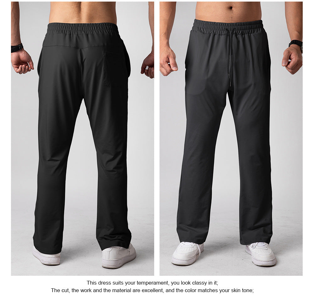 Men’s Quick-Dry Loose Fit Athletic Pants with Drawstring