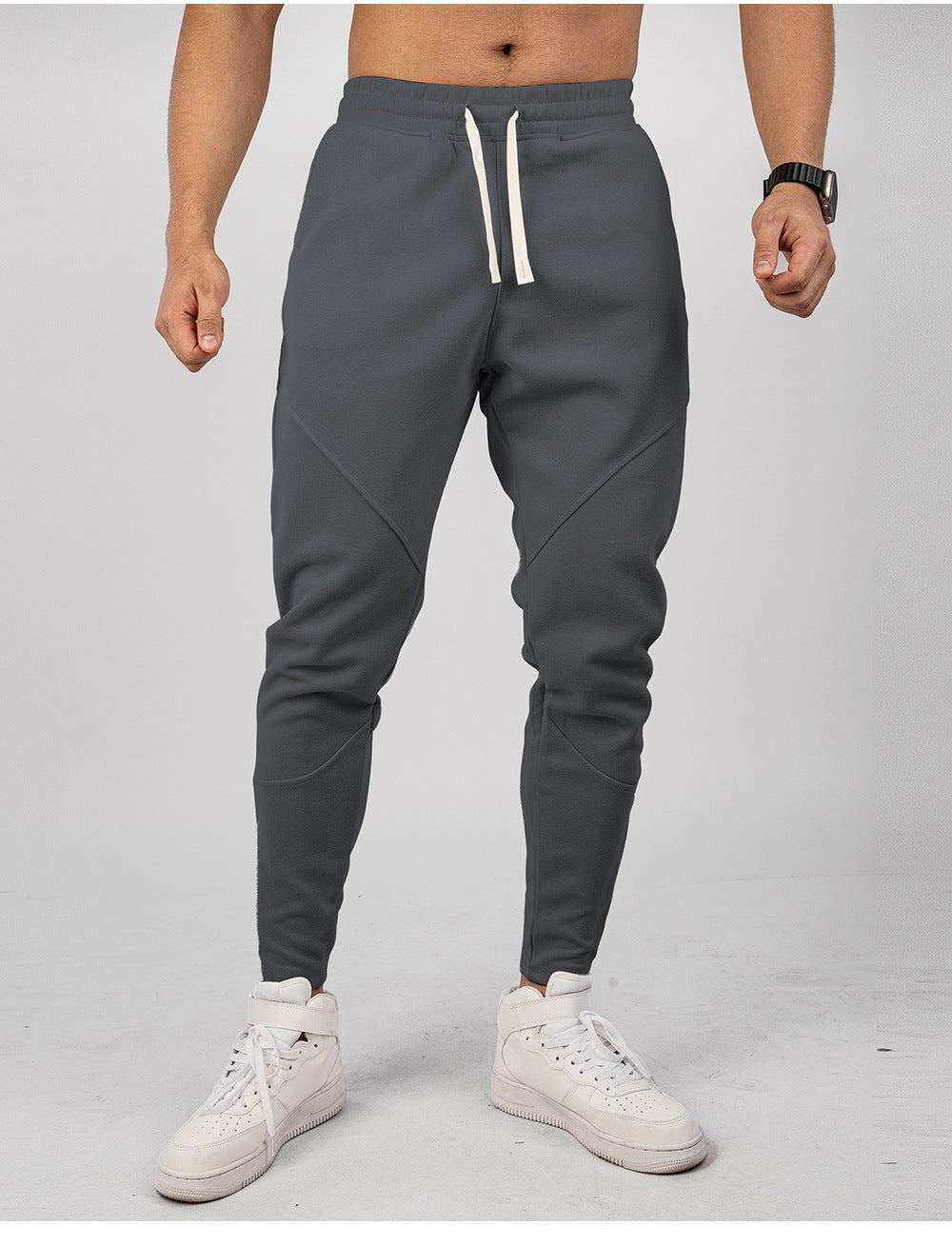 Men’s Warm Spliced Training Joggers with Zipper Hems