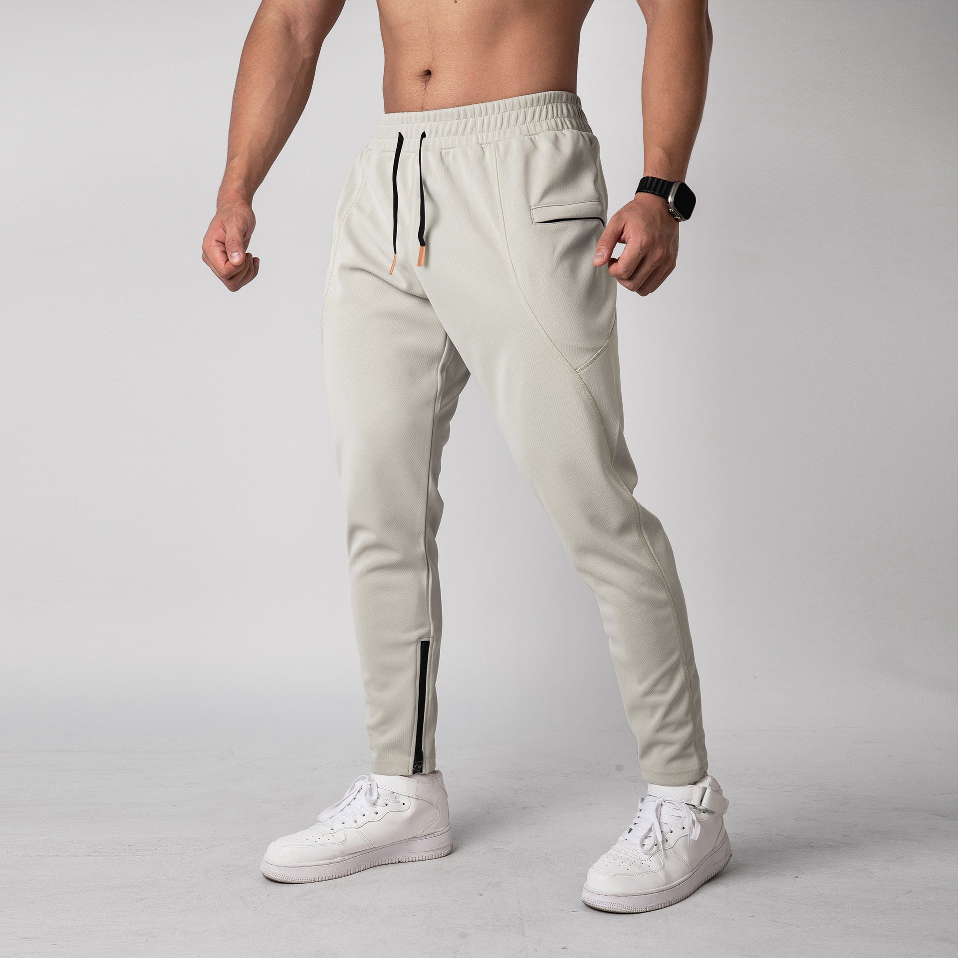Men’s Athletic Tapered Joggers with Zipper Ankles