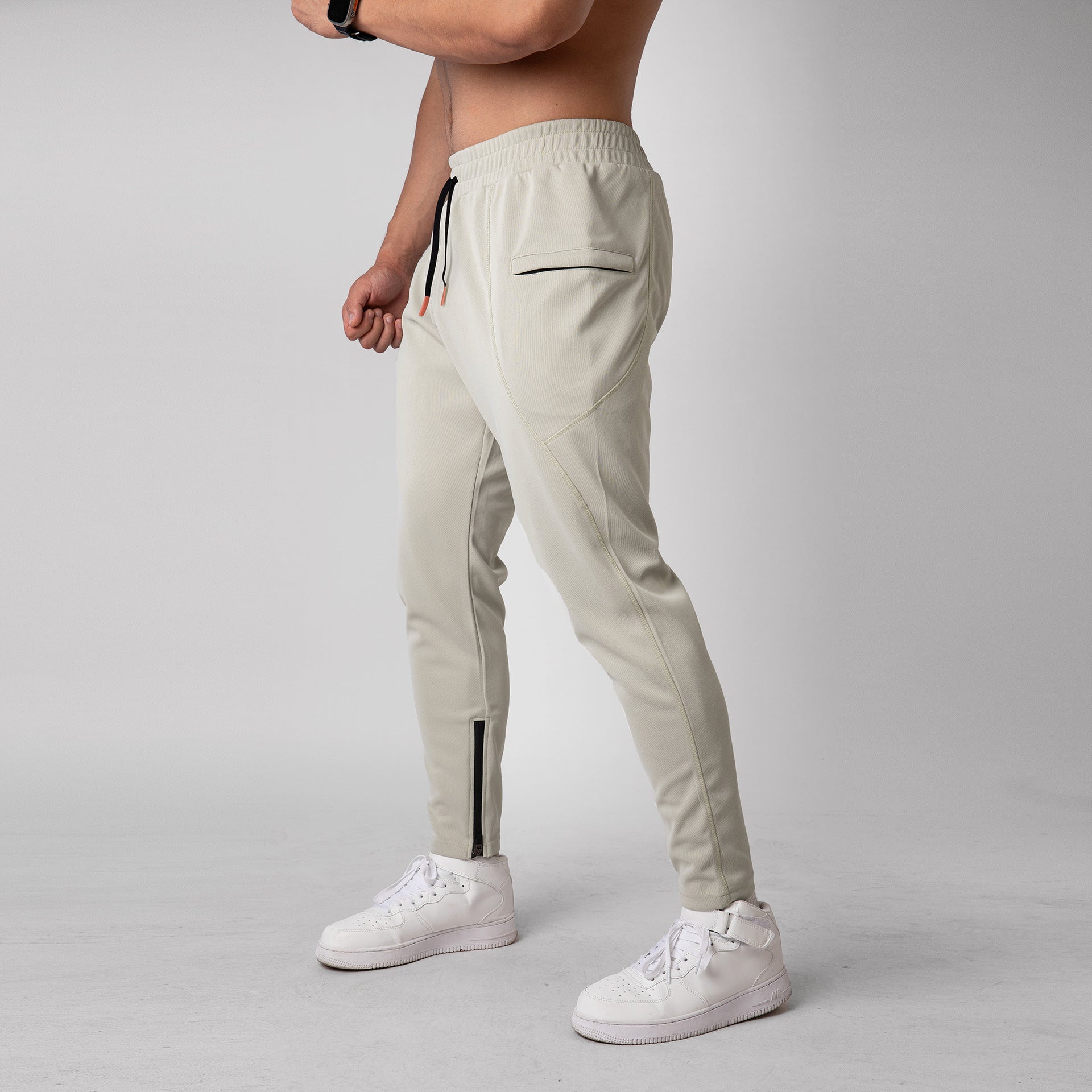 Men’s Athletic Tapered Joggers with Zipper Ankles