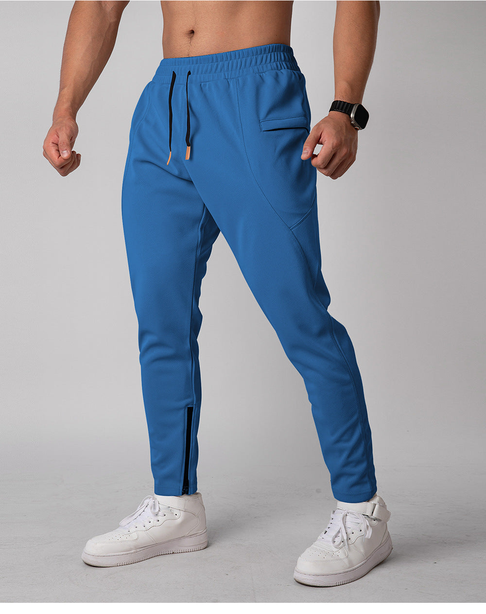 Men’s Athletic Tapered Joggers with Zipper Ankles