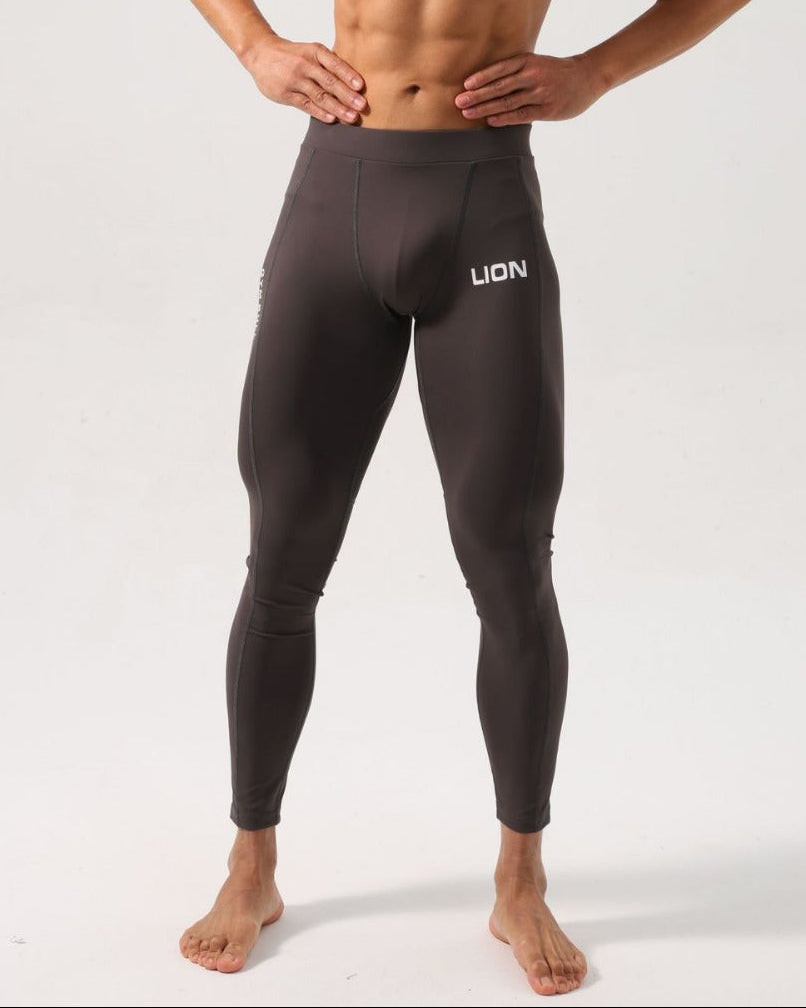 Men’s Lion Print Compression Training Leggings