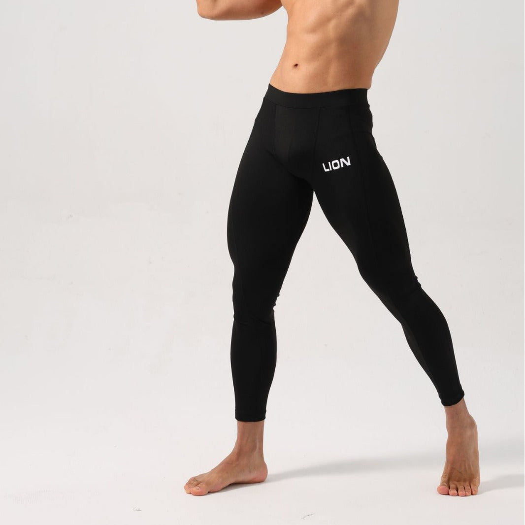 Men’s Lion Print Compression Training Leggings