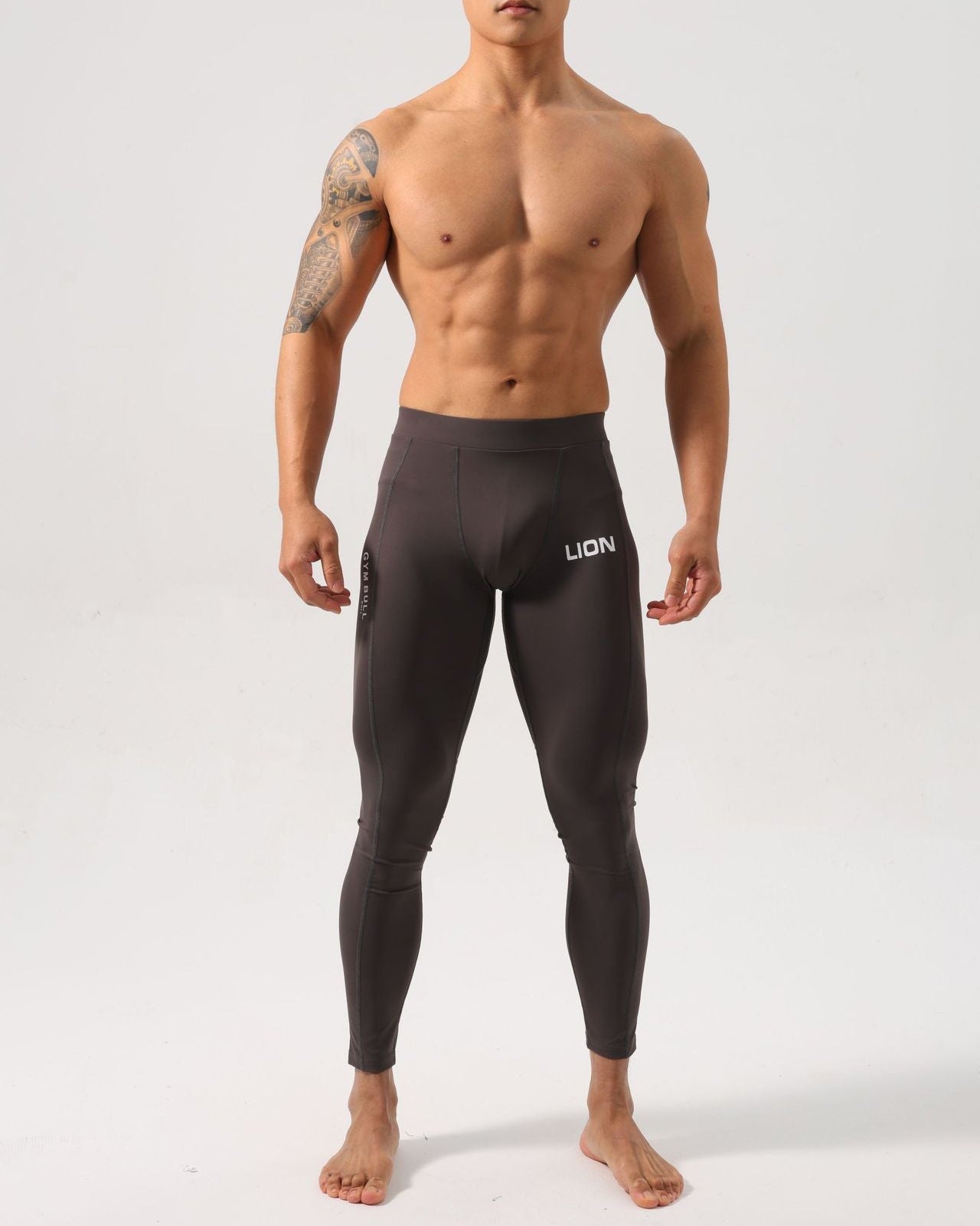 Men’s Lion Print Compression Training Leggings