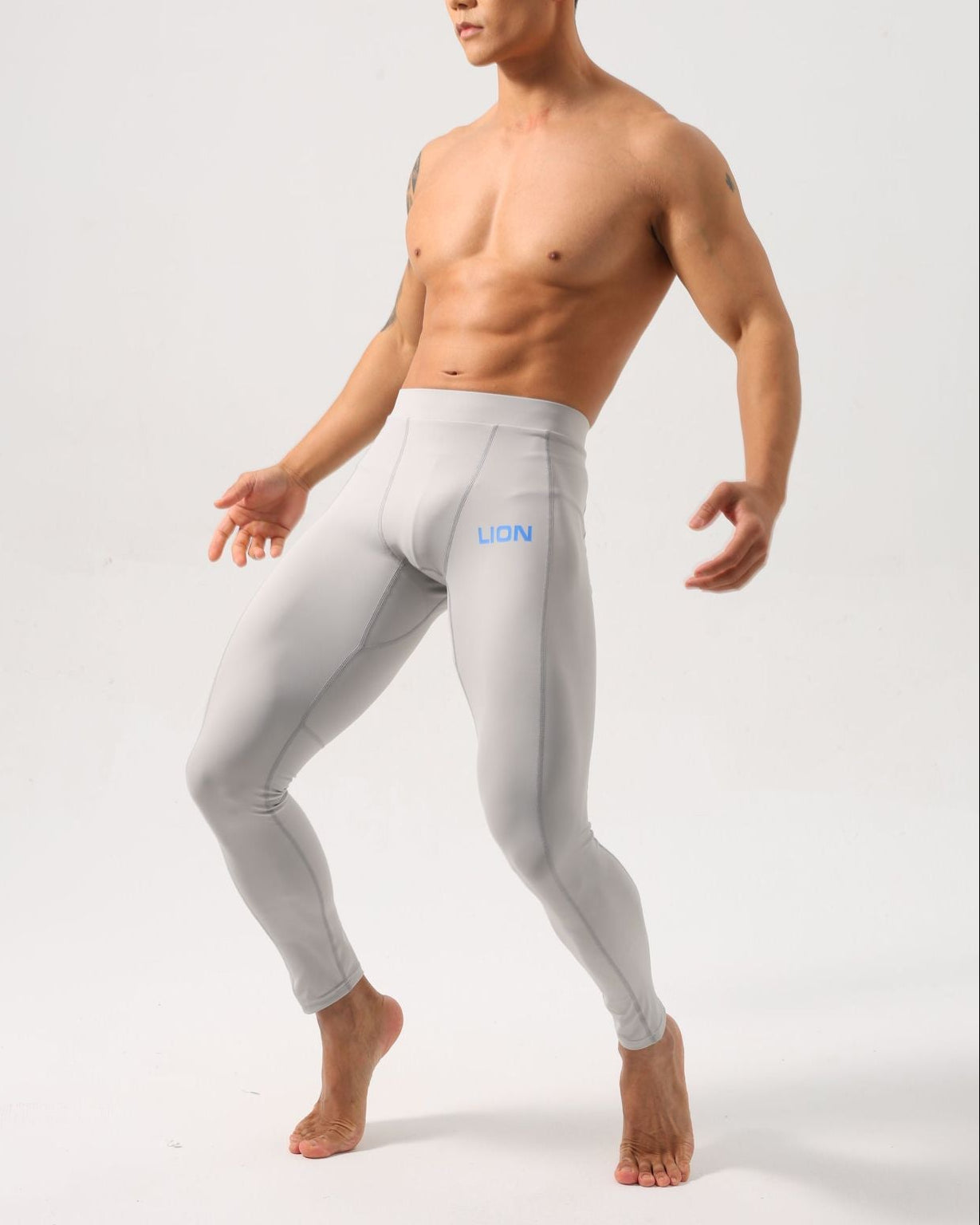 Men’s Lion Print Compression Training Leggings