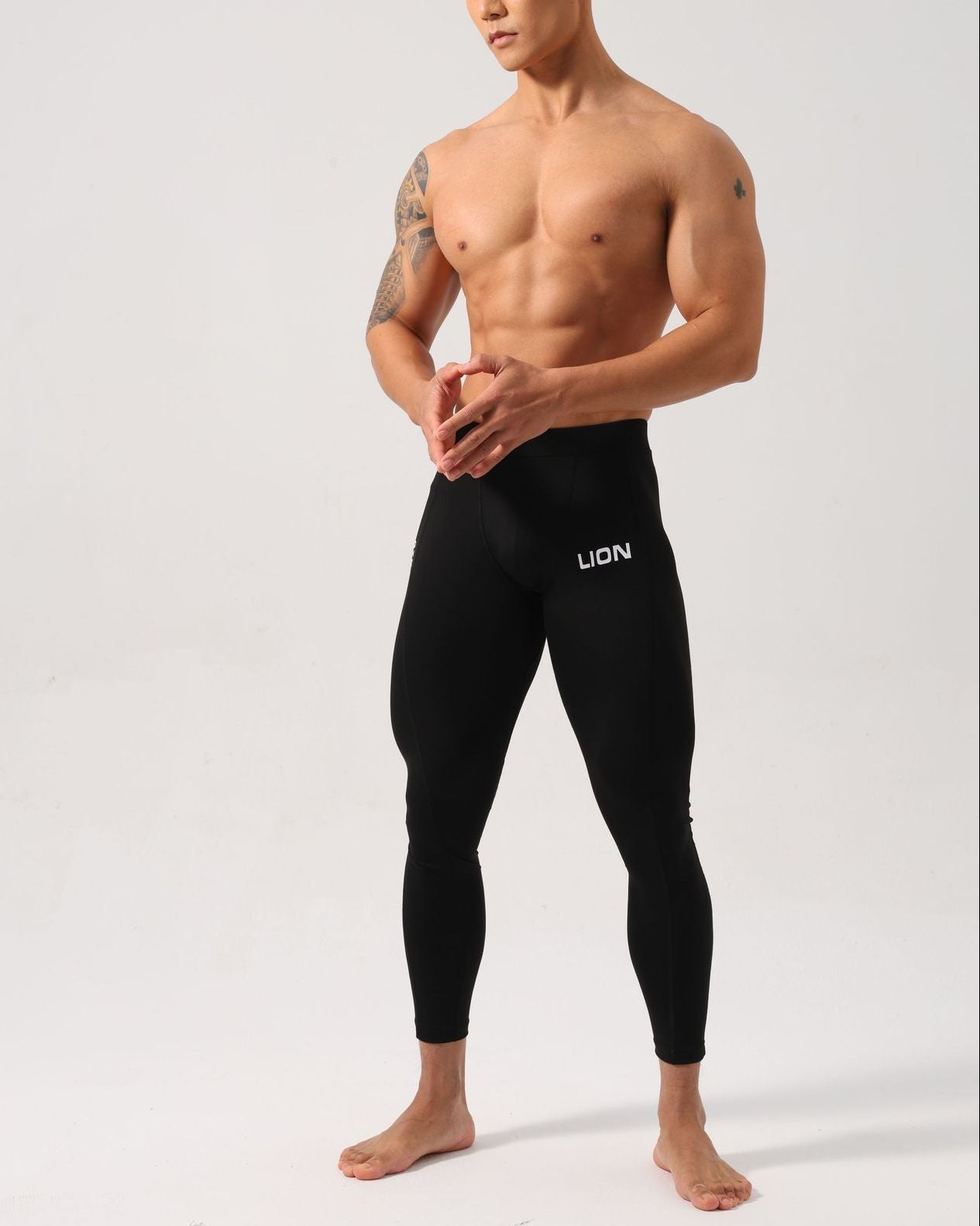 Men’s Lion Print Compression Training Leggings