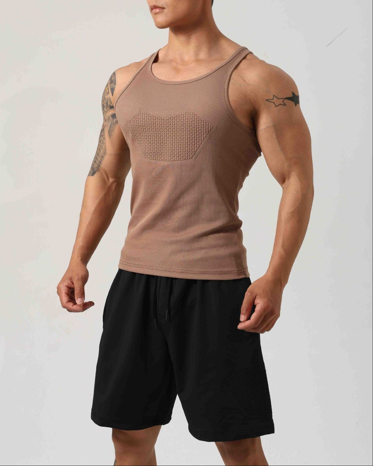 Men’s Ribbed Breathable Compression Tank Top