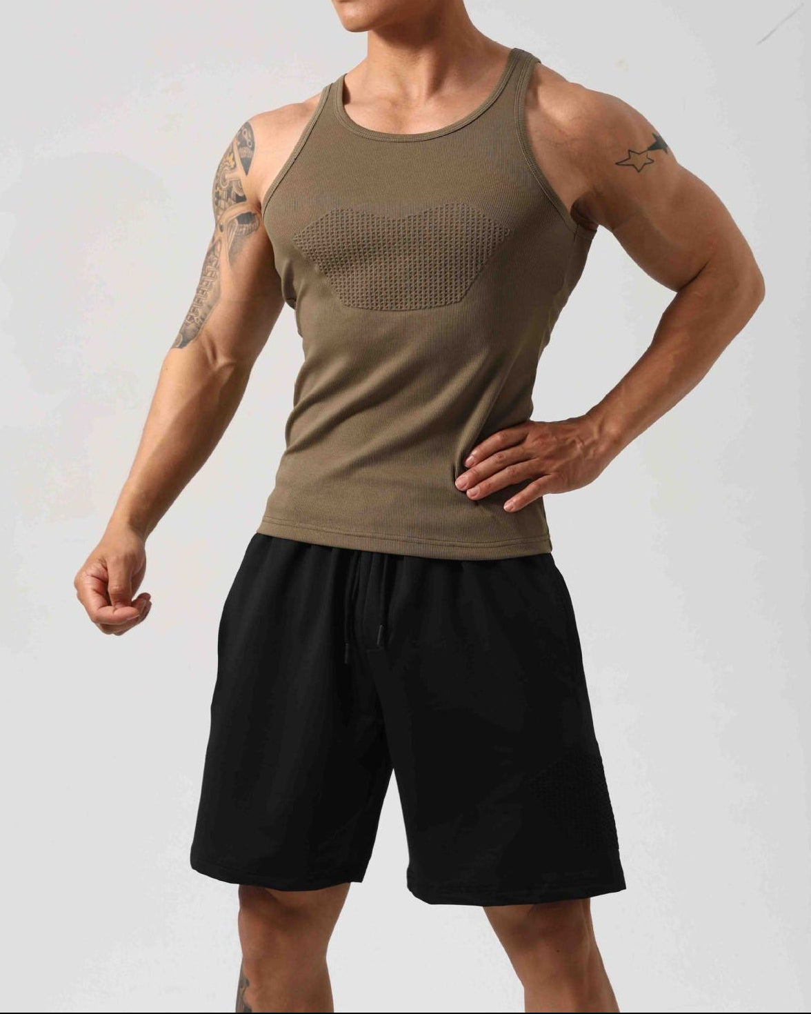 Men’s Ribbed Breathable Compression Tank Top