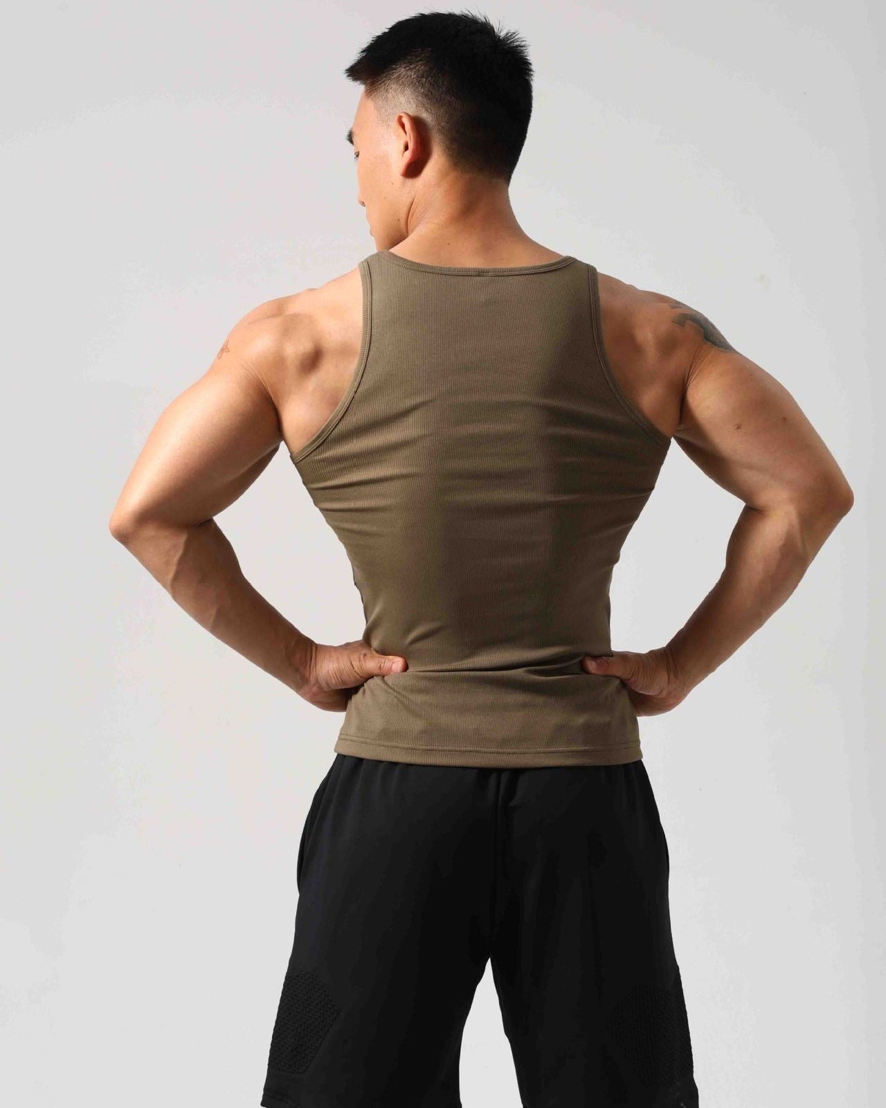 Men’s Ribbed Breathable Compression Tank Top