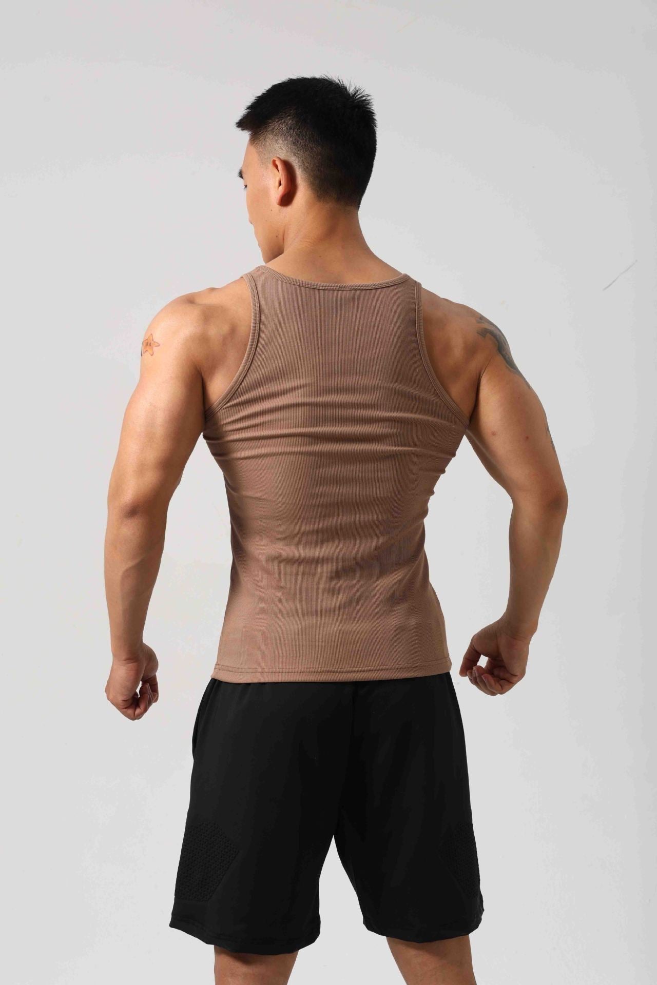 Men’s Ribbed Breathable Compression Tank Top
