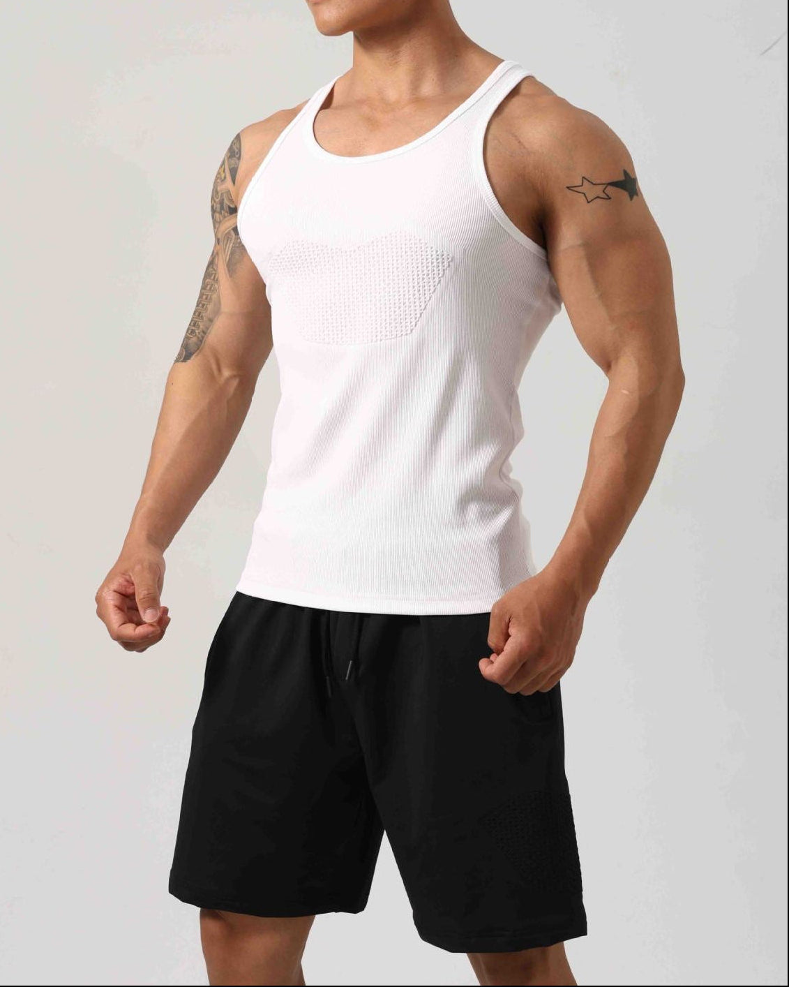 Men’s Ribbed Breathable Compression Tank Top