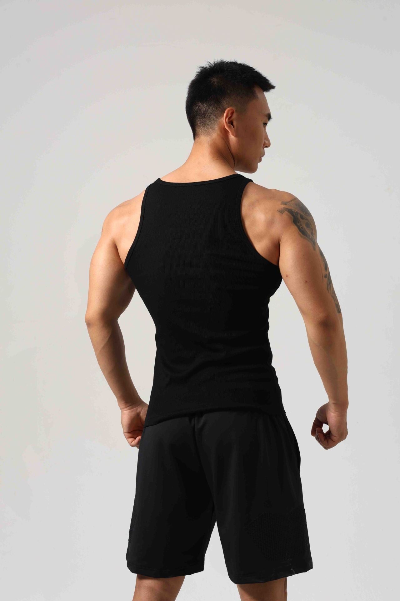 Men’s Ribbed Breathable Compression Tank Top