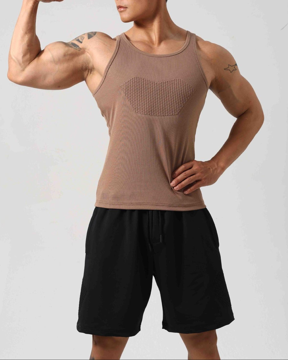 Men’s Ribbed Breathable Compression Tank Top