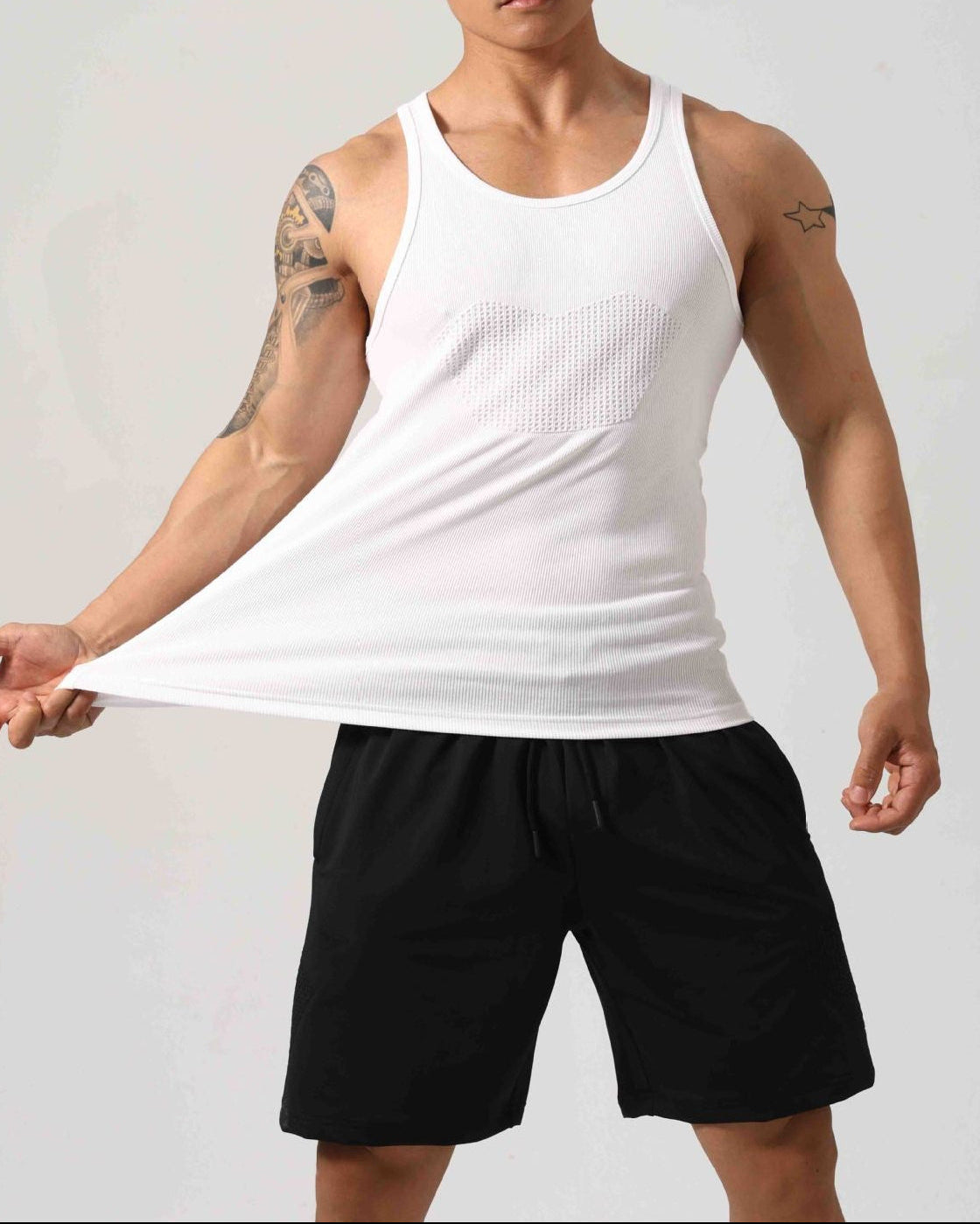 Men’s Ribbed Breathable Compression Tank Top