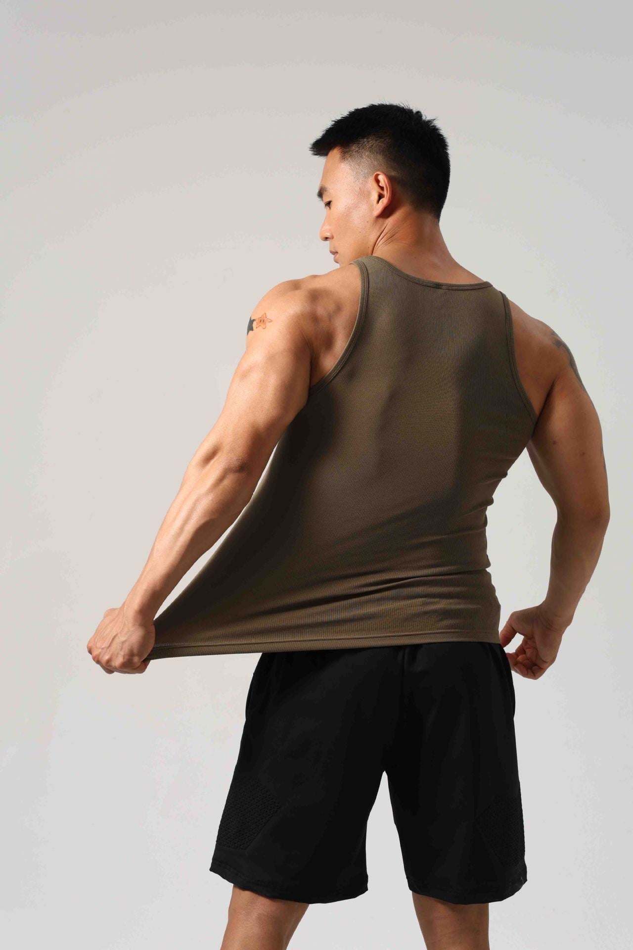 Men’s Ribbed Breathable Compression Tank Top