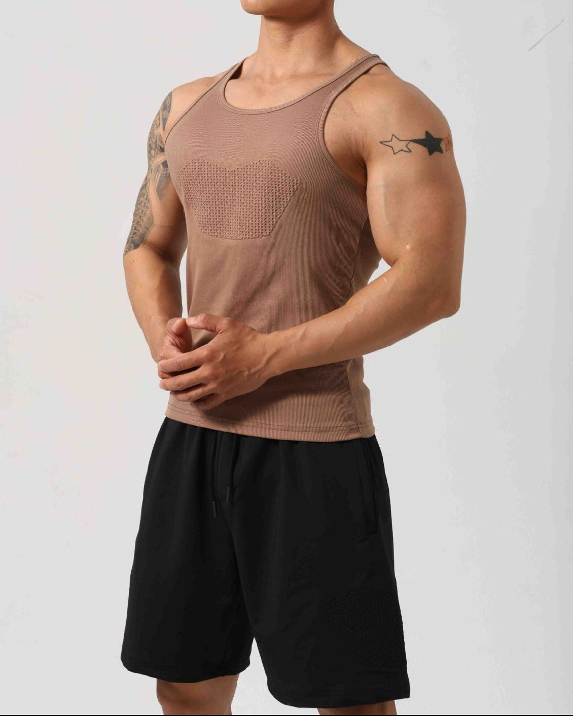 Men’s Ribbed Breathable Compression Tank Top