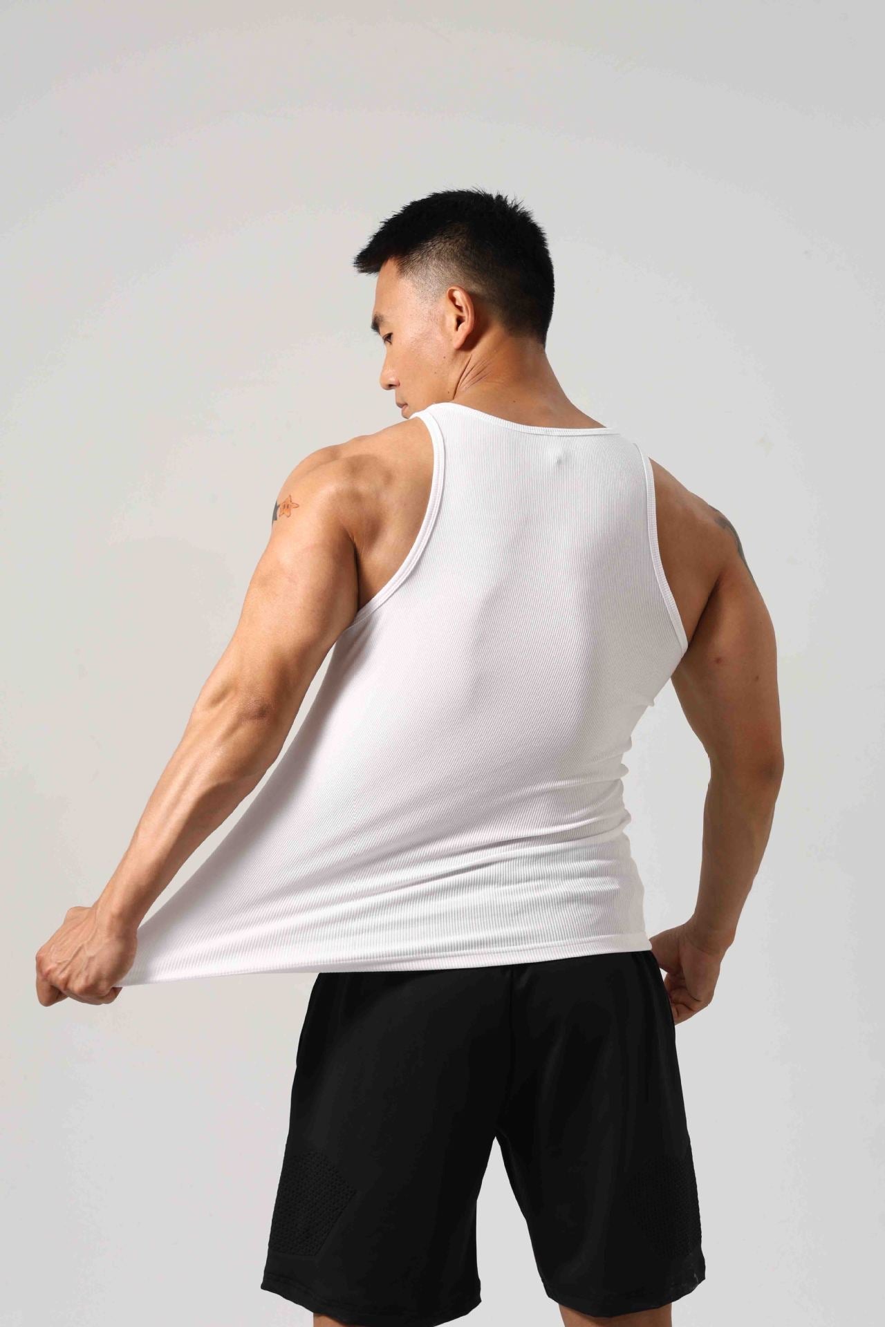 Men’s Ribbed Breathable Compression Tank Top