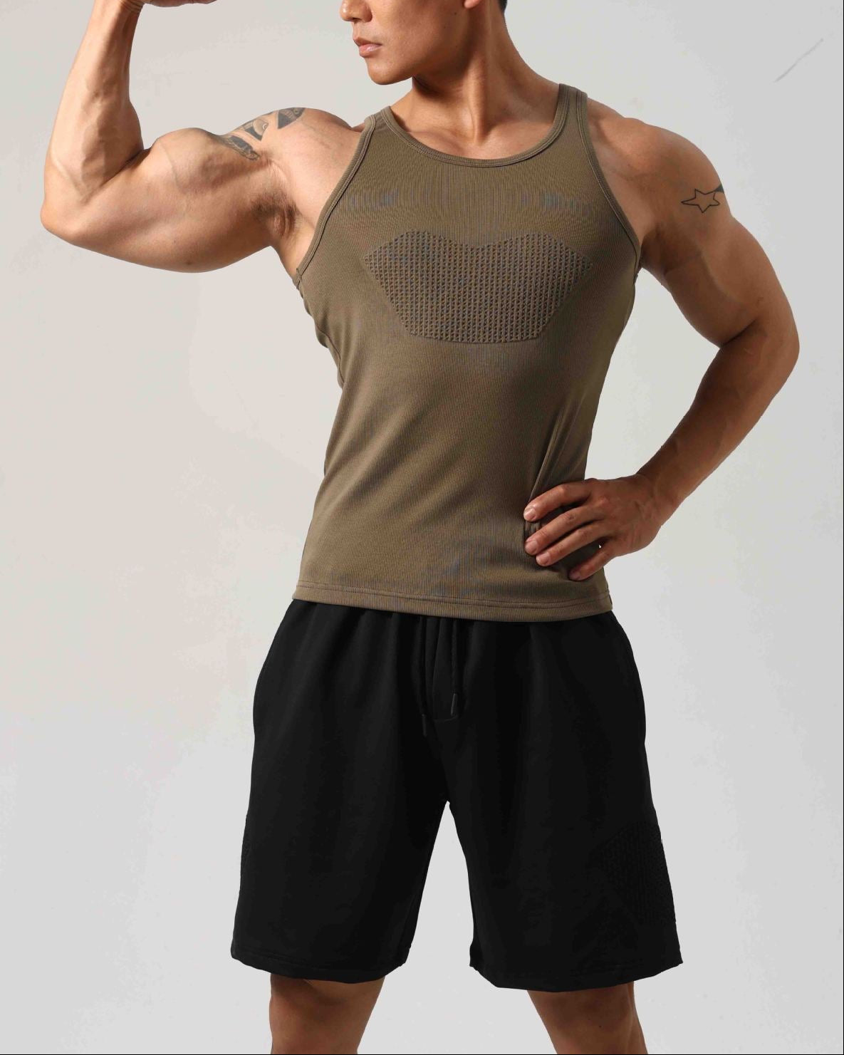 Men’s Ribbed Breathable Compression Tank Top