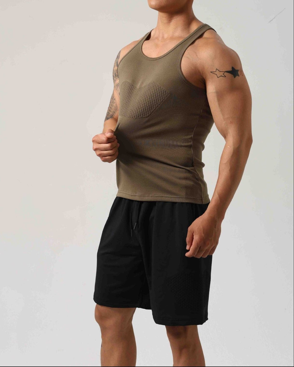 Men’s Ribbed Breathable Compression Tank Top