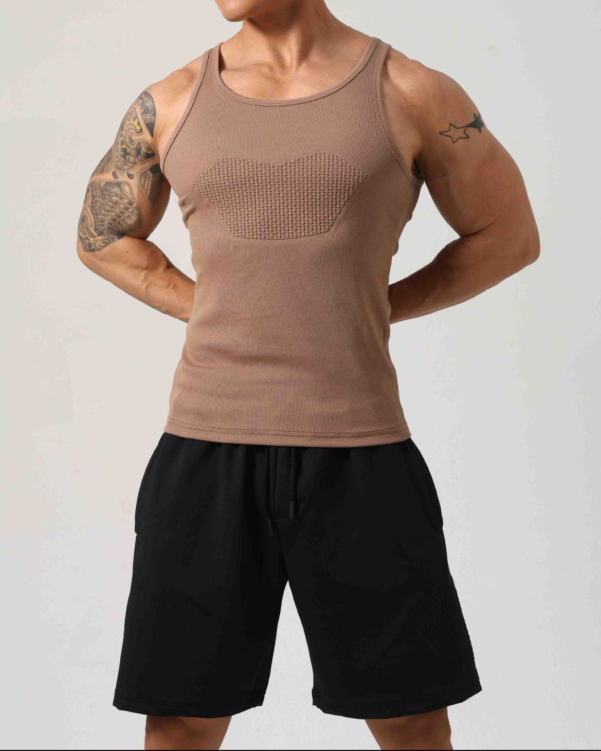 Men’s Ribbed Breathable Compression Tank Top