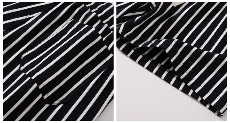 Men’s Striped Drawstring Casual Shorts