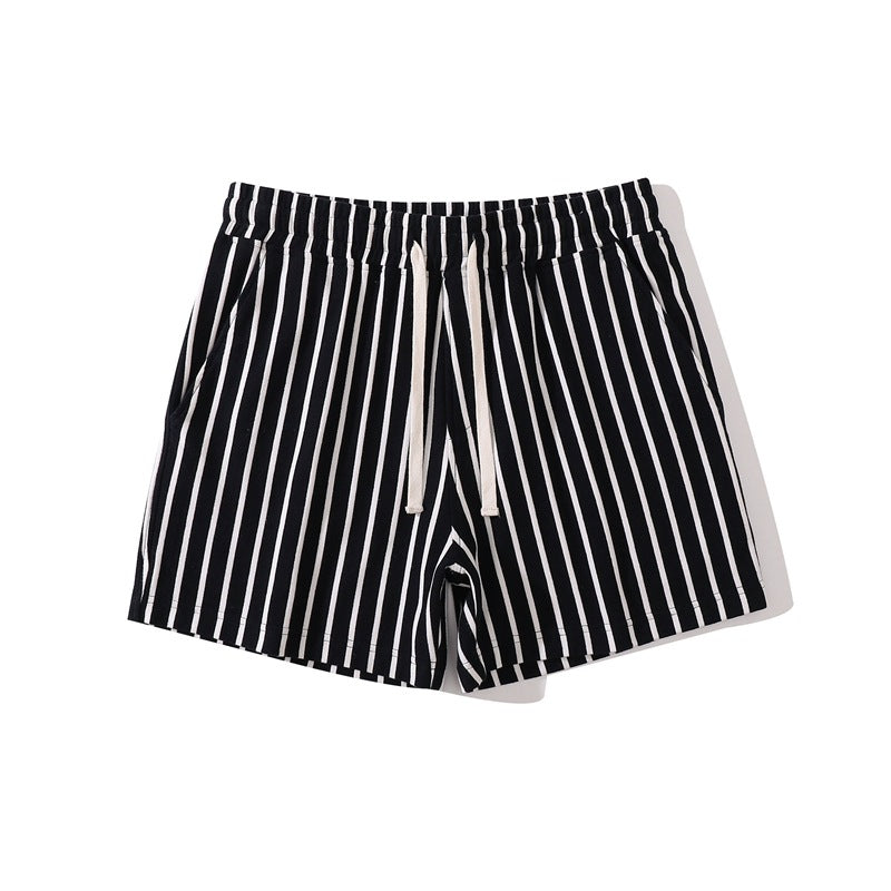 Men’s Striped Drawstring Casual Shorts