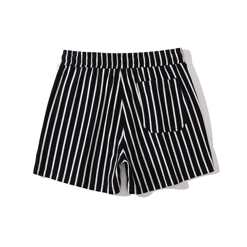 Men’s Striped Drawstring Casual Shorts