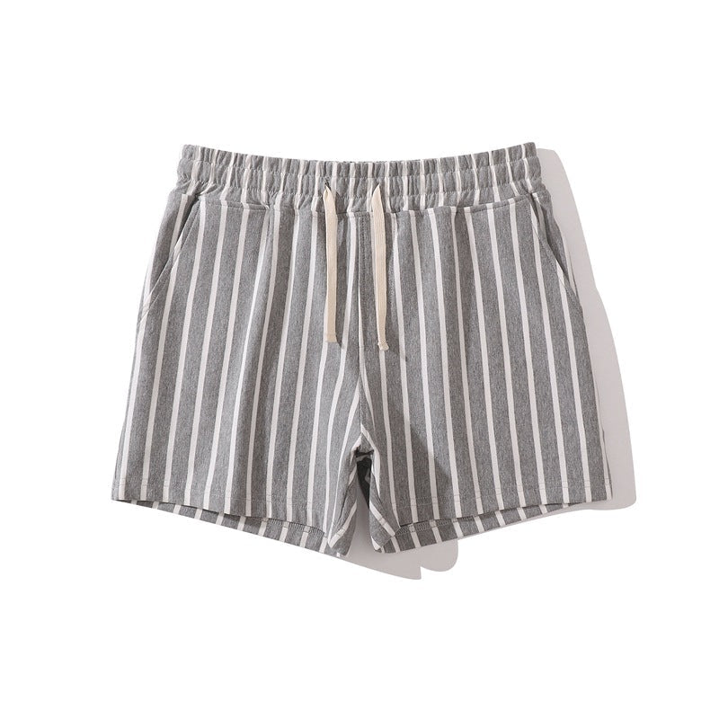 Men’s Striped Drawstring Casual Shorts