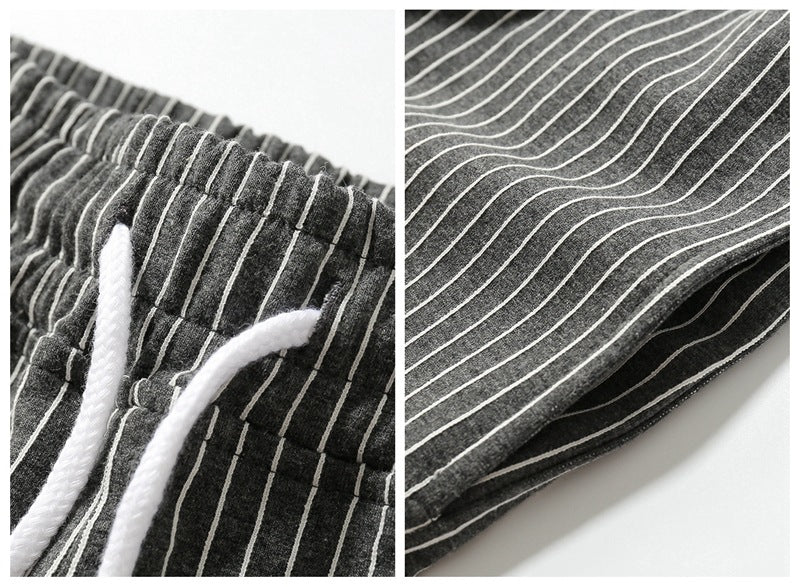 Men’s Minimal Striped Elastic Waist Shorts