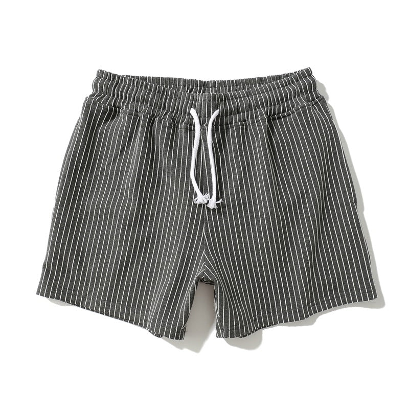 Men’s Minimal Striped Elastic Waist Shorts