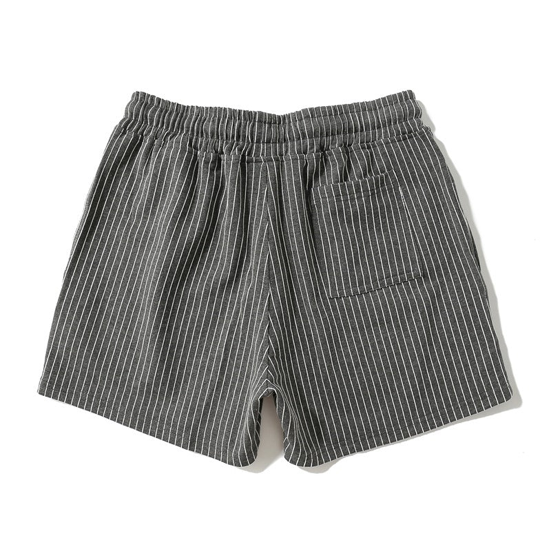 Men’s Minimal Striped Elastic Waist Shorts