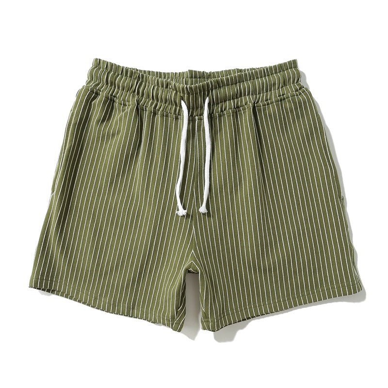 Men’s Minimal Striped Elastic Waist Shorts
