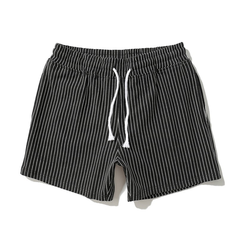 Men’s Minimal Striped Elastic Waist Shorts