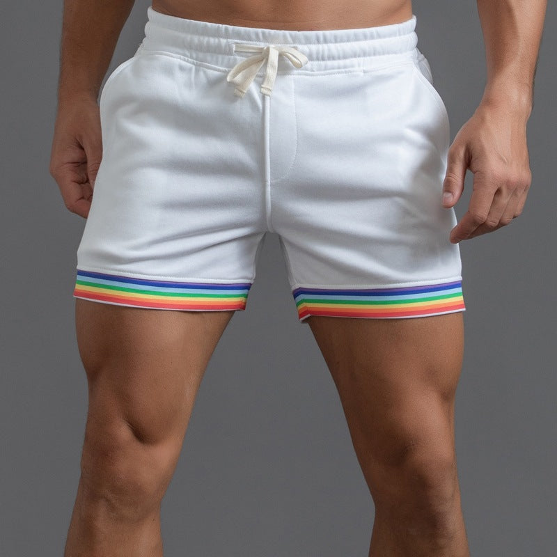 Men’s Stretch Cotton Rainbow Trim Shorts