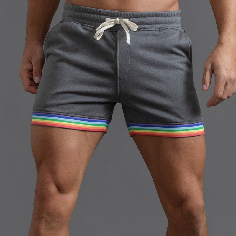Men’s Stretch Cotton Rainbow Trim Shorts
